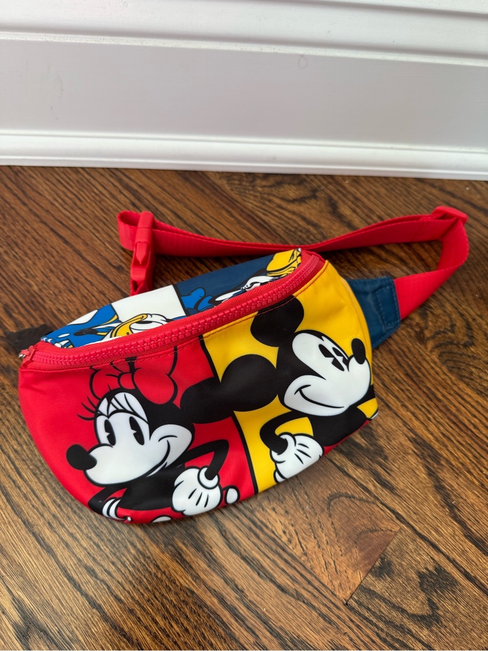 Shop Disney Mickey Minnie Goofy Donald red blue yellow classic Fanny pack